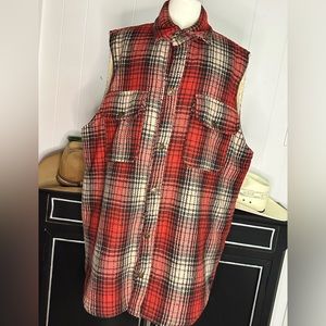 Vintage faux fur lined American Eagle Outfitters Ranch Vest, Size Small